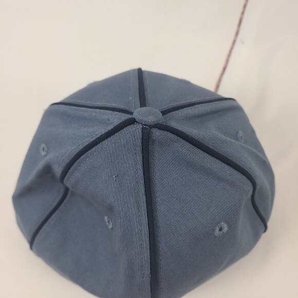 Harley Davidson Motor Cycle Fitted Hat Size 7 1/4" Woven Blue NWT - Picture 8 of 8